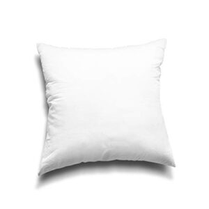 EDOW Throw Pillow Inserts, Set of 4 Lightweight Down Alternative Polyester Pillow, Couch Cushion, Sham Stuffer, Machine Washable. (White, 18x18)