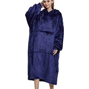 Vencede Oversized Warm Wearable Blanket for Men and Women, One Size Fits All (Purple)