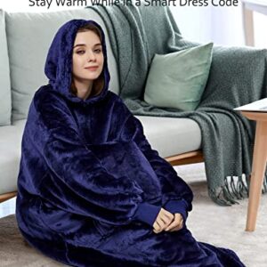 Vencede Oversized Warm Wearable Blanket for Men and Women, One Size Fits All (Purple)