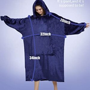 Vencede Oversized Warm Wearable Blanket for Men and Women, One Size Fits All (Purple)