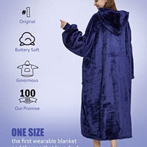 Vencede Oversized Warm Wearable Blanket for Men and Women, One Size Fits All (Purple)