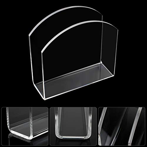 Napkin Holder Crystal Clear Acrylic Napkin Holders for Tables, Clear Paper Napkin Holder Stand Tabletop Freestanding Tissue Box Dispenser for Dinner Kitchen Restaurant Home Decor Bar Accessories