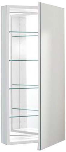 Robern PLM2040W Pl-Series Flat Mirror Medicine Cabinet, White
