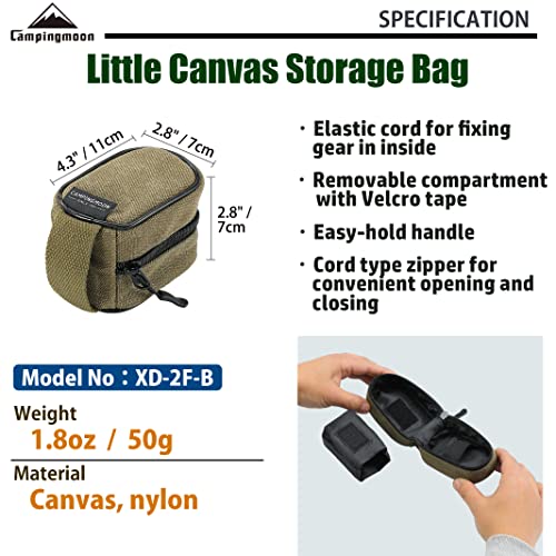 camping moon CAMPINGMOON Storage Case for Micro Regulator Stove Canvas Storage Bag XD-2F-B