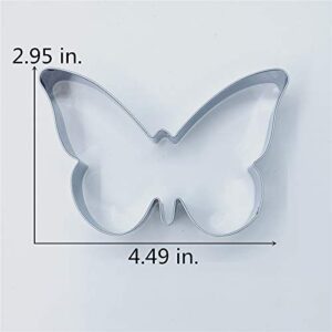 LILIAO Spring Butterfly Cookie Cutter - 4.5 x 3 inches - Stainless Steel