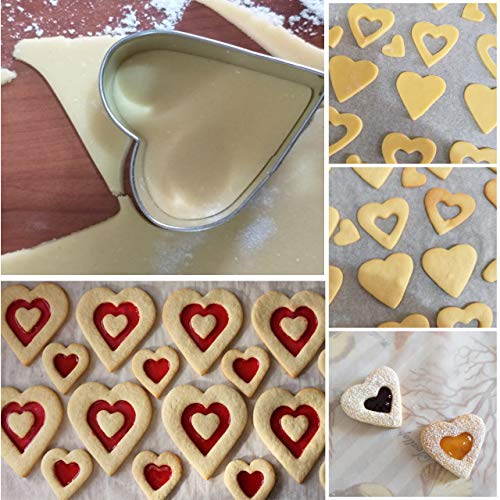 Tmflexe Love Heart Cookie Cutter, Pack of 5…