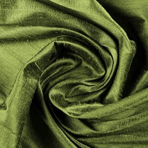 FABRICART Silk Allure Collection : Dupioni raw Silk Cushion Covers | Pillow Shams | Lumbar Covers | Euro Shams | Elegant & Royal Sheen Texture | Well Made | Set of 2 (Green, 20 x 20 inches)