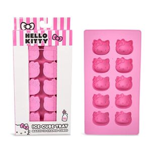 sanrio hello kitty flexible silicone mold ice cube tray in character shapes | reusable ice mold for freezer