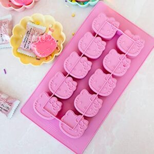 Sanrio Hello Kitty Flexible Silicone Mold Ice Cube Tray In Character Shapes | Reusable Ice Mold For Freezer