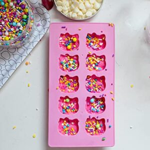 Sanrio Hello Kitty Flexible Silicone Mold Ice Cube Tray In Character Shapes | Reusable Ice Mold For Freezer