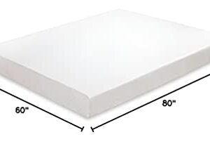 PrimaSleep Dura Deluxe Comfort Memory Foam Queen, White, Foam Mattress - 7 Inch