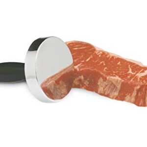 Norpro Grip-EZ Stainless Steel Meat Pounder, Black/Silver