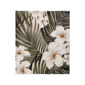 cafepress hibiscus hawaii retro aloha print throw blanket super soft fleece plush throw blanket, 60"x50"