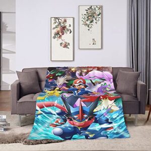 Anime Blanket Merch Ultra Soft Throw Blanket Warm Bed Blanket for Travelling Camping Living Room Sofa Bedroom Decor Gifts（40"x30" Style-1）