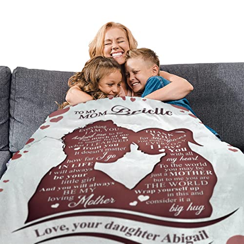 NANANEST Custom Mom Blanket, Mothers Day Birthday Gifts for Mom from Daughter Son, to My Mom Blanket, Mom Gifts, Gifts for Anniversary Mom Birthday Gifts, Mom Blanket from Son (Mom Blanket, 50"x60")