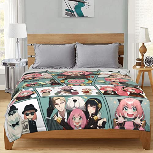 Anime Cartoon Throw Blanket Soft Warm Flannel Bed Throw Blankets Bedding for Couch Sofa Living Room Home Decor All Season Blankets - 5 60"X 50"