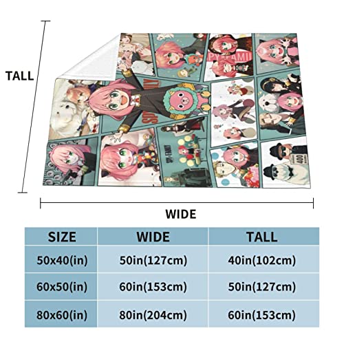 Anime Cartoon Throw Blanket Soft Warm Flannel Bed Throw Blankets Bedding for Couch Sofa Living Room Home Decor All Season Blankets - 5 60"X 50"