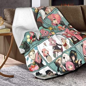 Anime Cartoon Throw Blanket Soft Warm Flannel Bed Throw Blankets Bedding for Couch Sofa Living Room Home Decor All Season Blankets - 5 60"X 50"