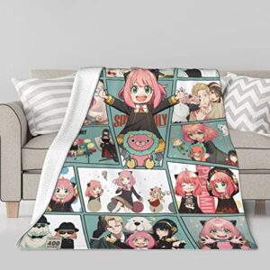 Anime Cartoon Throw Blanket Soft Warm Flannel Bed Throw Blankets Bedding for Couch Sofa Living Room Home Decor All Season Blankets - 5 60"X 50"