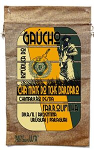 gaucho mate storage or decor burlap bag