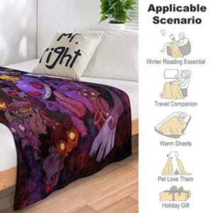 Anime Soft Throw Blanket Bedding Fleece Blankets Lightweight Cozy Warm Fit Home Living Couch Bed Sofa All Season 40"*50" （100 * 130cm）