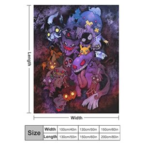 Anime Soft Throw Blanket Bedding Fleece Blankets Lightweight Cozy Warm Fit Home Living Couch Bed Sofa All Season 40"*50" （100 * 130cm）