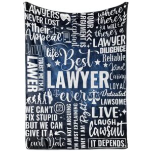innobeta lawyer gifts, throw blanket for men, women and law school studnets on law day, birthday and christmas, 50" x 65"- best lawyer ever