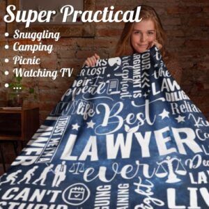 InnoBeta Lawyer Gifts, Throw Blanket for Men, Women and Law School Studnets on Law Day, Birthday and Christmas, 50" x 65"- Best Lawyer Ever