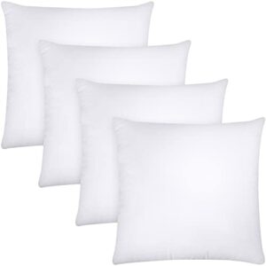 Utopia Bedding Throw Pillows (Set of 4, White), 20 x 20 Inches Pillows for Sofa, Bed and Couch Decorative Stuffer Pillows