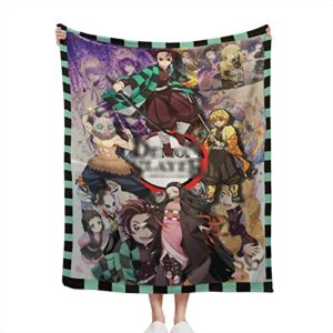 jopnloie anime blanket flannel fleece warm throw blanket couch sofa bed living room blanket for kids adults 60"x50"