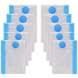 hawatour 10 pack vacuum storage bags space saver bags for clothes, pillow, towel, blanket