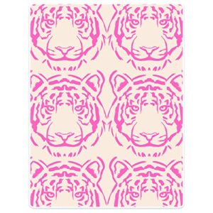 sxchen 60"x80" blankets plush sofa bed throw pink tiger