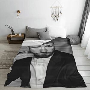 soft and fuzzy blanket flannel justin randall timberlake blanket throw blanket for home decor 50"x40"