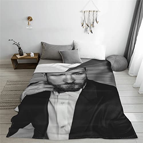 Soft and Fuzzy Blanket Flannel Justin Randall Timberlake Blanket Throw Blanket for Home Decor 50"x40"