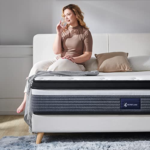 S SECRETLAND Queen Mattress, 12 Inch Cooling-Gel Memory Foam and Individually Pocket Innerspring Hybrid Mattress, Queen Bed Mattress in a Box, CertiPUR-US Certified,60”*80”, Medium Feel