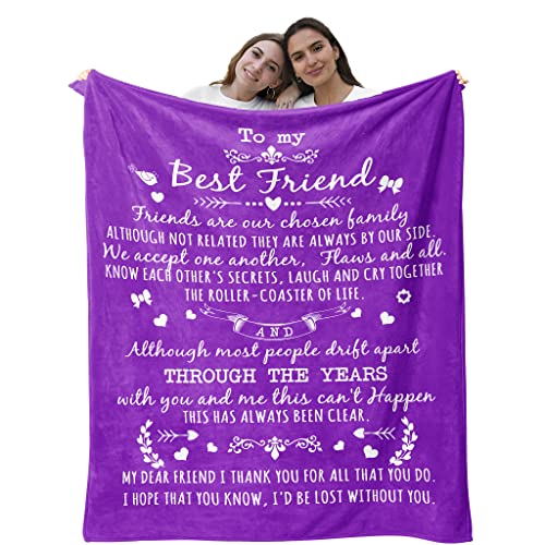 Omokil Best Friend Birthday Gifts, Friendship Gifts for Women, BFF Gifts for Women, Gift for Best Friend, Best Friend Long Distance Gifts Blanket 50" X 60"