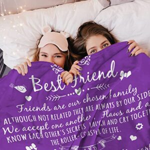 Omokil Best Friend Birthday Gifts, Friendship Gifts for Women, BFF Gifts for Women, Gift for Best Friend, Best Friend Long Distance Gifts Blanket 50" X 60"