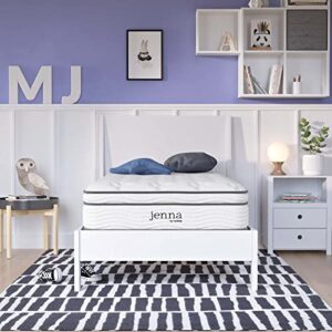 Modway Jenna 10” Innerspring and Memory Foam Twin Mattress With Individually Encased Coils