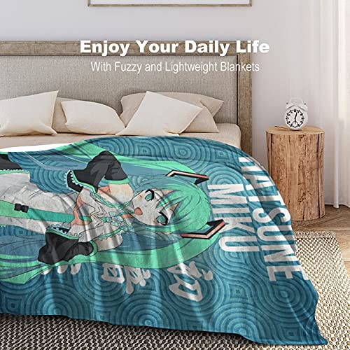 Flannel Fleece Blanket Anime Microfiber Cozy Lightweight Soft Throws and Blankets for Sofa 40 inx50 in