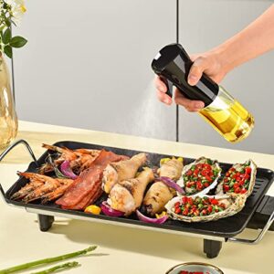 Oil Sprayer for Cooking, 200ml Glass Olive Oil Sprayer Mister, Olive Oil Spray Bottle, Kitchen Gadgets Accessories for Air Fryer, Canola Oil Spritzer, Widely Used for Salad Making, Baking, Frying, BBQ