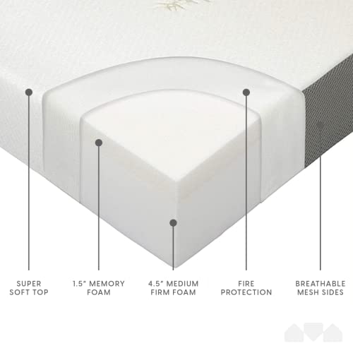 Milliard Tri-Folding Memory Foam Foldable Memory Foam Mattress with Washable Cover, Queen Size (78"x58"x6")