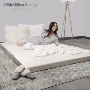 Milliard Tri-Folding Memory Foam Foldable Memory Foam Mattress with Washable Cover, Queen Size (78"x58"x6")