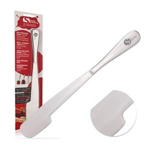 stainless steel spatula spreader knife, peanut butter and jelly, chocolate or strawberry jam stirrer & jar scraper multifunction stir & scrape big jars - spread with clean hands by simple preading
