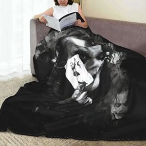 Flannel Blankets Ultra-Soft Cozy Warm Micro-Fleece Throw Lightweight Microfiber Bedding Blanket The JOK&E&R HEA&T&H Ledger Agent of Chaos for Bed Couch Living Room All Seasons 80"X60"