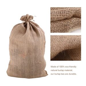 DEDEMCO 3 PCS Burlap Storage Sacks for Gardening,20x27.5 Inch Burlap Potato Sack Race Bags,Planting Growing Bags,Large Food Grade Burlap Sacks for Food Storage