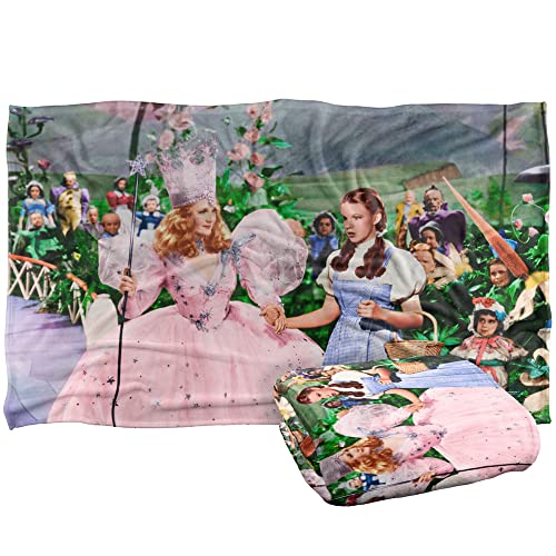 The Wizard of Oz Stanley Desantis Vintage Dorothy and Glinda Silky Touch Super Soft Throw Blanket 36" x 58"