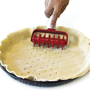 2 Pieces Pizza Dough Roller and Docker Set Pastry Pizza Pie Roller Rolling Pins and Time-Saver Pizza Dough Docker(Docker+Roller)