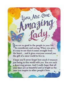 blue mountain arts miniature easel print with magnet "you are one amazing lady" 4.9 x 3.6 in., sentimental mother's day, birthday, anniversary, or valentine's day gift perfect for her