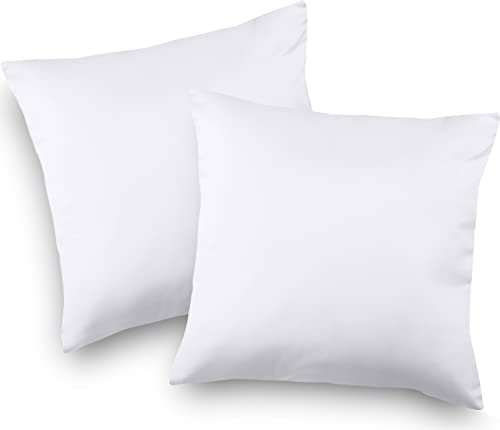 Utopia Bedding Throw Pillows Insert (Pack of 2, White) - 20 x 20 Inches Bed and Couch Pillows - Indoor Decorative Pillows