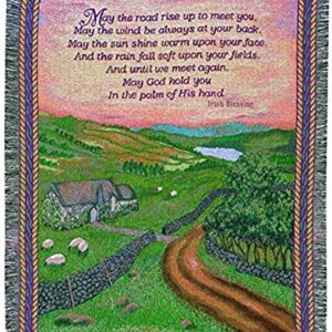 Manual Irish Collection 50 x 60-Inch Tapestry Throw, Blessings of Ireland